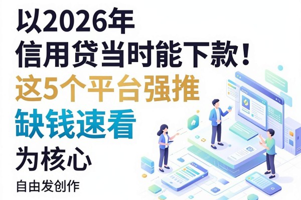 2026年信用贷当时能下款!这5个平台强推,缺钱速看