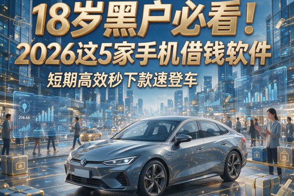 18岁黑户必看！2026这5家手机借钱软件，短期高效秒下款速登车