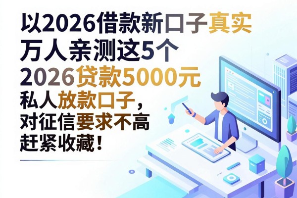 2026借款新口子真实可靠吗?万人亲测这5个2026贷款5000元私人放款口子,对征信要求不高赶紧收藏!