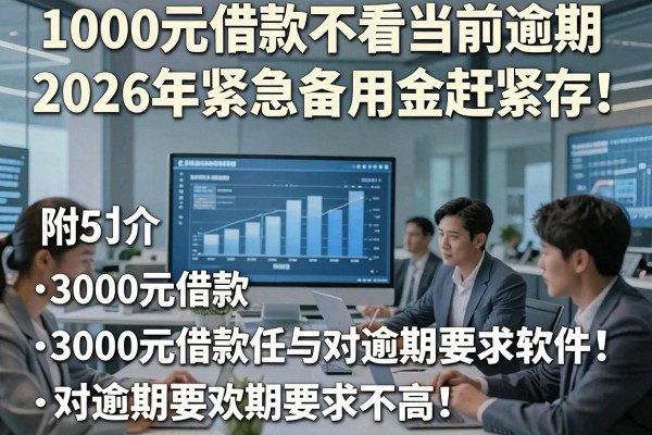 1000元借款不看当前逾期，2026年紧急备用金赶紧存！附5个3000元借款对逾期要求不高的软件