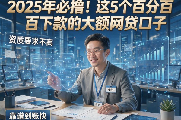2025年必撸！这5个百分百下款的大额网贷口子，资质要求不高，靠谱到账快！