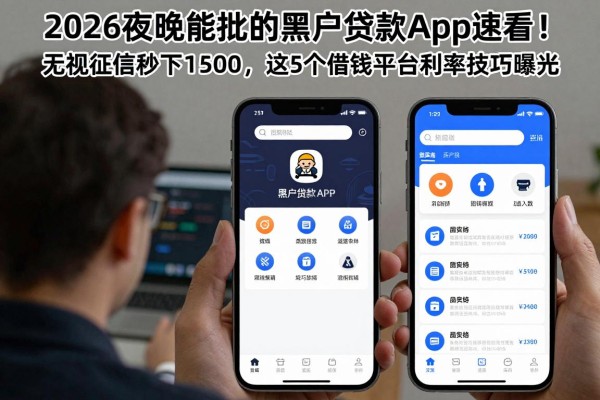 2026夜晚能批的黑户贷款app速看！无视征信秒下1500，这5个借钱平台利率技巧曝光