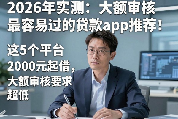 2026年实测:大额审核最容易过的贷款app推荐!这5个平台2000元起借,大额审核要求超低