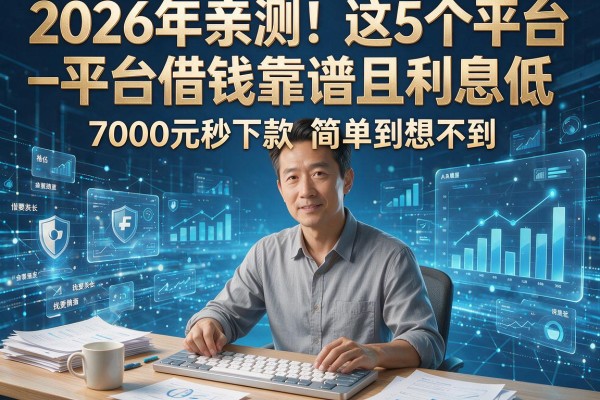 2026年亲测！这5个平台借钱靠谱且利息低，7000元秒下款简单到想不到