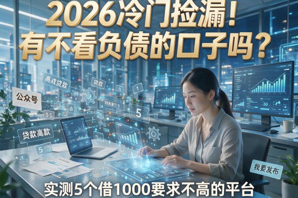 2026冷门捡漏！有不看负债的口子吗？实测5个借1000要求不高的平台