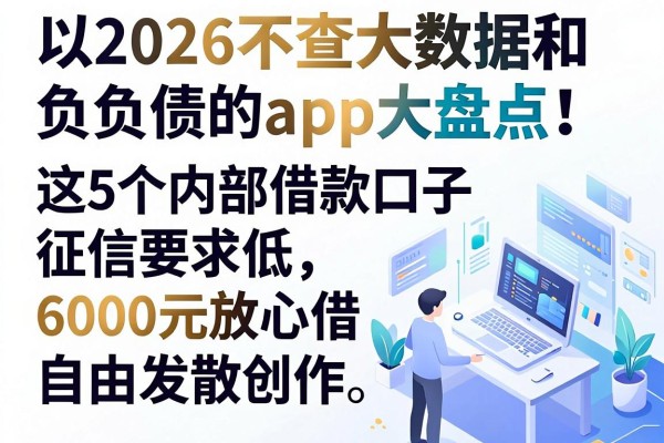 2026不查大数据和负债的app大盘点!这5个内部借款口子征信要求低,6000元放心借