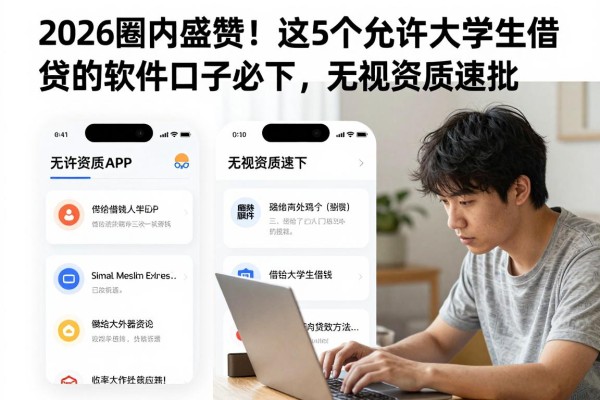 2026圈内盛赞!这5个允许大学生借钱的软件口子必下,无视资质速批
