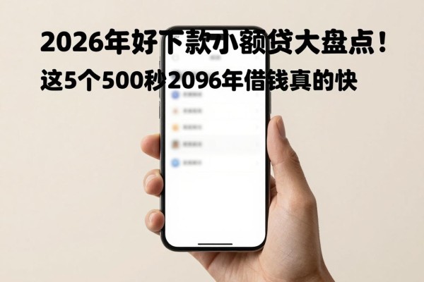 2026年好下款的小额贷大盘点！这5个5000秒过软件，2026年借钱真的快