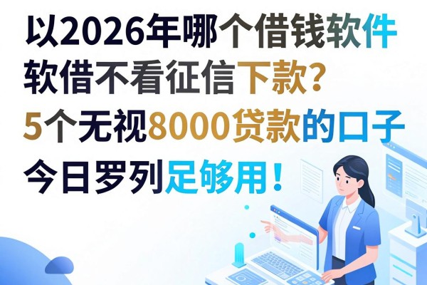 2026年哪个借钱软件不看征信下款?这5个无视8000贷款的口子今日罗列足够用!