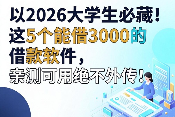 2026大学生必藏!这5个能借3000的借款软件,亲测可用绝不外传!