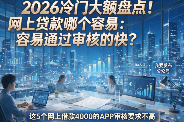 2026冷门大额盘点！网上贷款哪个容易通过审核的快？这5个网上借款4000的APP审核要求不高