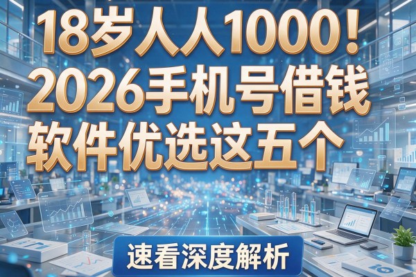 18岁人人1000！2026手机号借钱软件优选这五个，速看深度解析