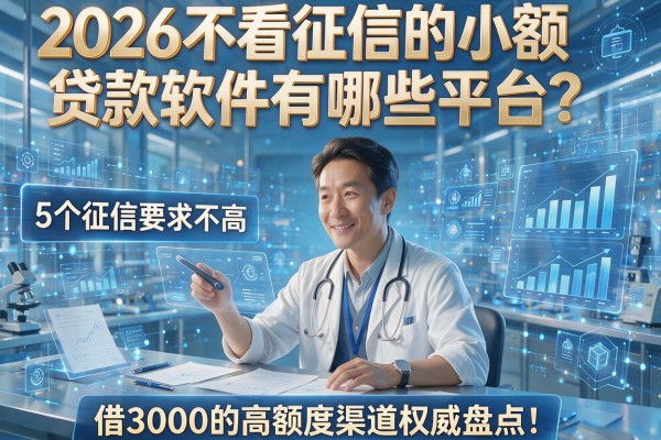 2026不看征信的小额贷款软件有哪些平台？5个征信要求不高、借3000的高额度渠道权威盘点！