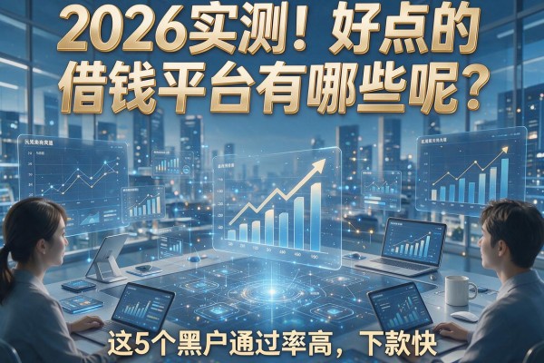 2026实测！好点的借钱平台有哪些呢？这5个黑户通过率高、下款快！