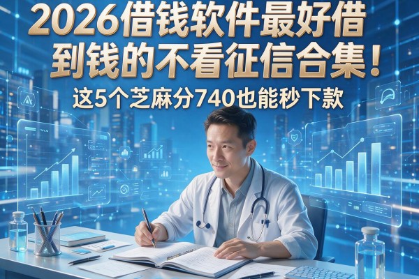 2026借钱软件最好借到钱的不看征信合集！这5个芝麻分740也能秒下款