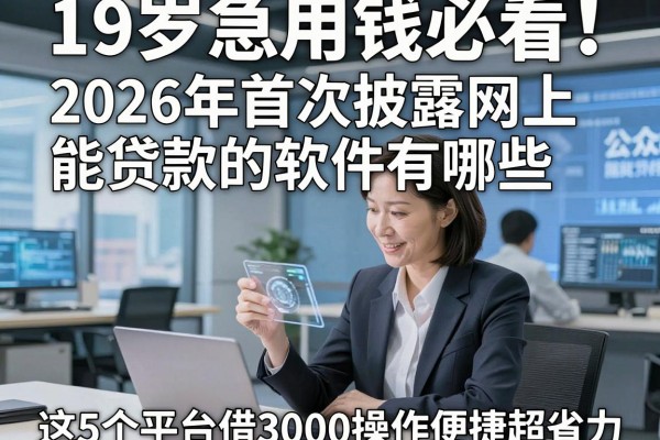 19岁急用钱必看!2026年首次披露网上能贷款的软件有哪些,这5个平台借3000操作便捷超省力