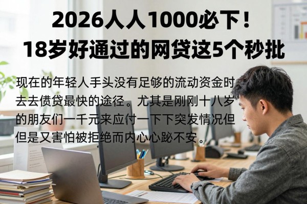 2026人人1000必下!18岁好通过的网贷这5个秒批