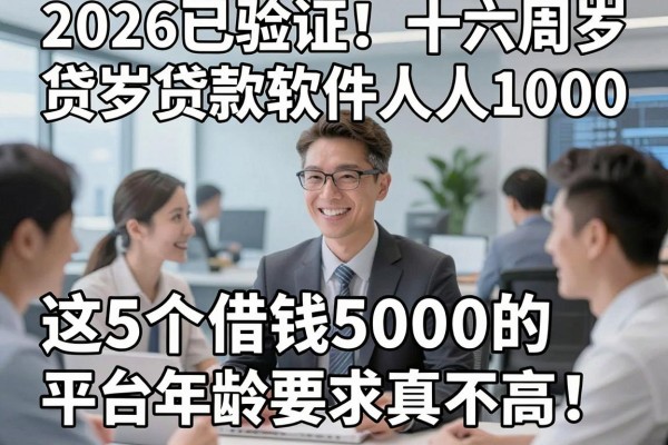 2026已验证!十六周岁贷款软件人人1000,这5个借钱5000的平台年龄要求真不高