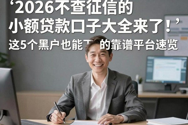 2026不查征信的小额贷款口子大全来了!这5个黑户也能下的靠谱平台速览