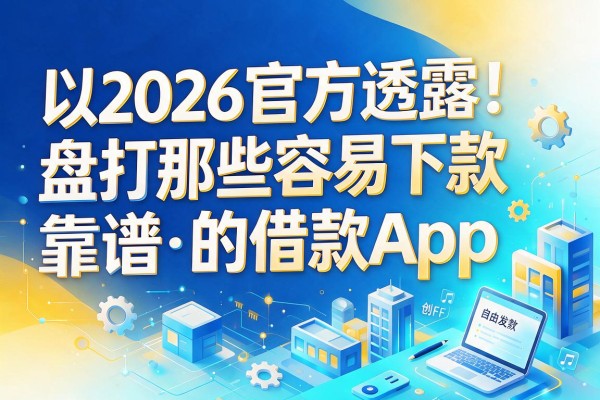 2026官方透露！盘点那些容易下款且靠谱的借款App