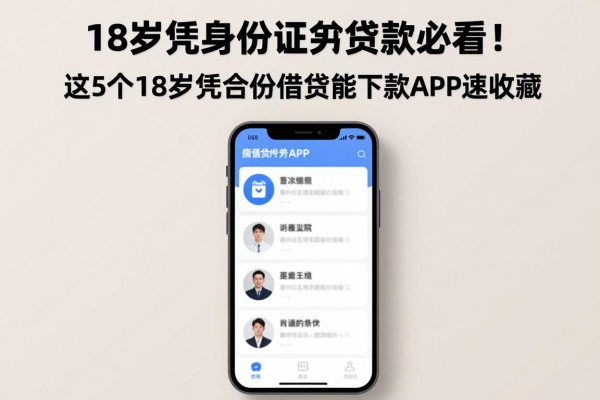 18岁凭身份证小额贷款必看!这5个18岁凭身份证借钱能下款的APP速收藏