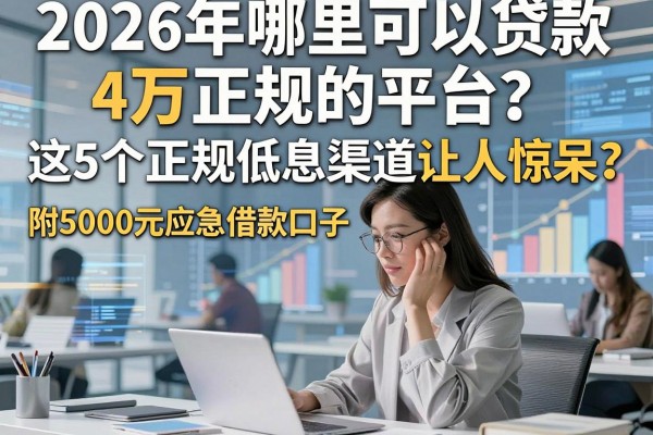 2026年哪里可以贷款4万正规的平台?这5个正规低息渠道让人惊呆,附5000元应急借款口子