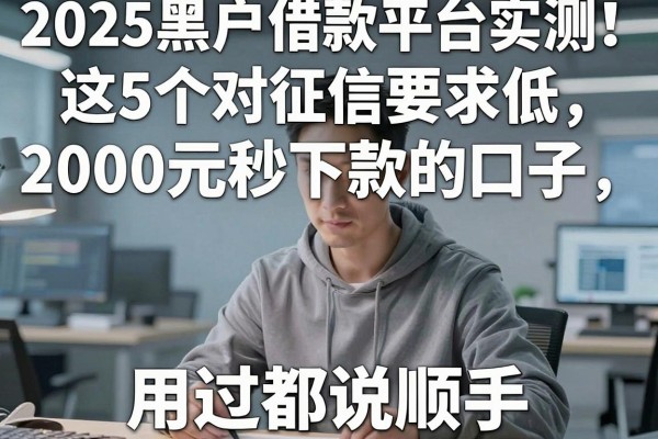 2025黑户借款平台实测!这5个对征信要求低、2000元秒下款的口子,用过都说顺手