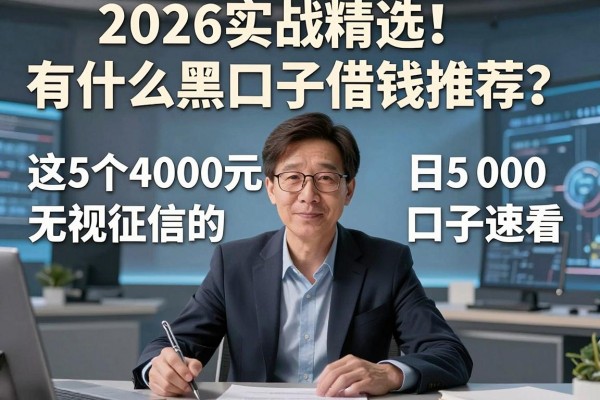 2026实战精选!有什么黑口子借钱推荐?这5个4000元无视征信的口子速看