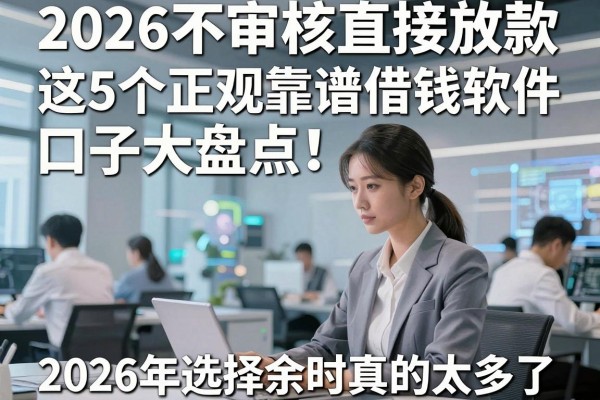 2026不审核直接放款口子大盘点!这5个正规靠谱借钱软件,2026年选择余地真的太多了!