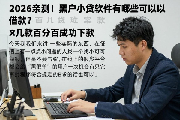 2026亲测!黑户小贷软件有哪些可以借款?这几款百分百成功下款