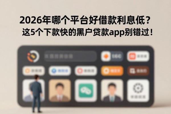 2026年哪个平台好借款利息低？这5个下款快的黑户贷款app别错过！