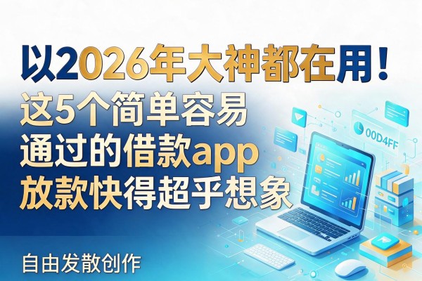 2026年大神都在用！这5个简单容易通过的借款app，放款快得超乎想象
