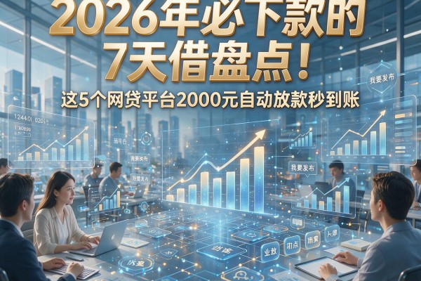 2026年必下款的7天借盘点！这5个网贷平台2000元自动放款秒到账