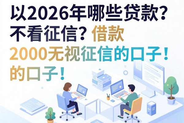 2026年哪些贷款不看征信?用户真实反馈这5个借款2000无视征信的口子!