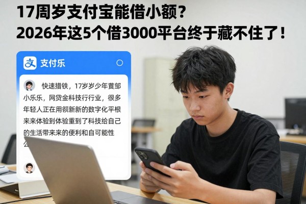 17周岁支付宝能借小额?2026年这5个借3000平台终于藏不住了!