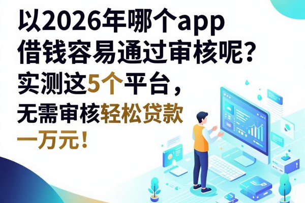 2026年哪个app借钱容易通过审核呢？实测这5个平台，无需审核轻松贷款一万元！