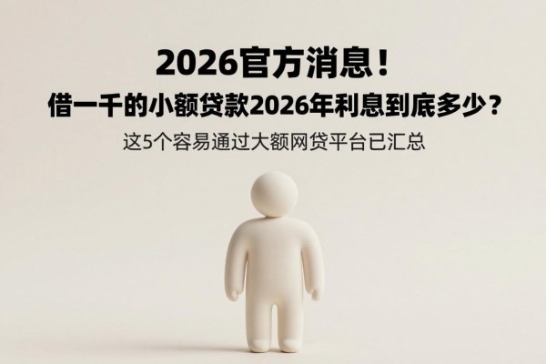 2026官方消息!借一千的小额贷款2026年利息到底多少?这5个容易通过的大额网贷平台已汇总