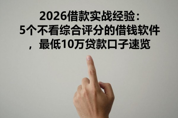 2026借款实战经验:5个不看综合评分的借钱软件,最低10万贷款口子速览