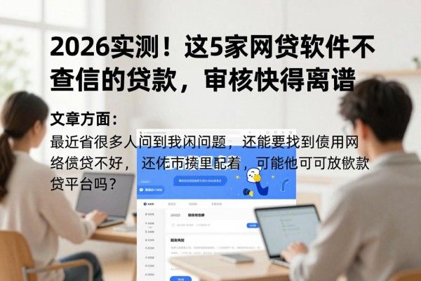 2026实测!这5家网贷软件不查征信的贷款,审核快得离谱