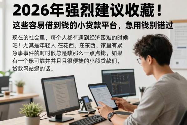 2026年强烈建议收藏!这些容易借到钱的小贷款平台,急用钱别错过!