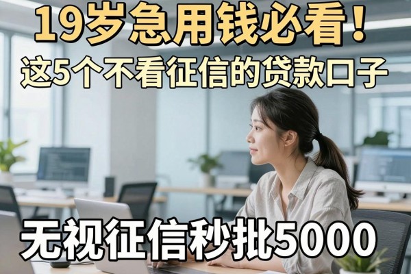 19岁急用钱必看!这5个不看征信的贷款口子,无视征信秒批5000