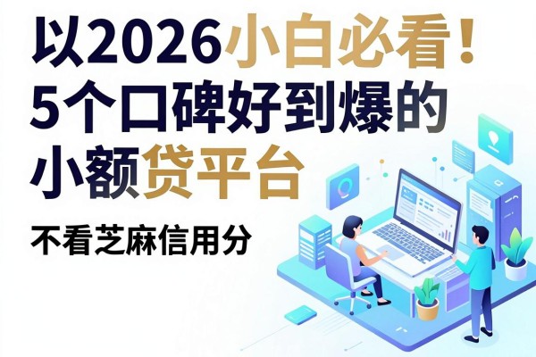 2026小白必看！5个口碑好到爆的小额贷平台，不看芝麻信用分也能轻松下款