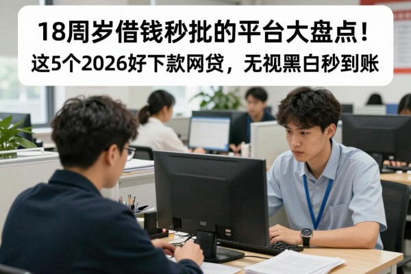 18周岁借钱秒批的平台大盘点！这5个2026好下款网贷，无视黑白秒到账