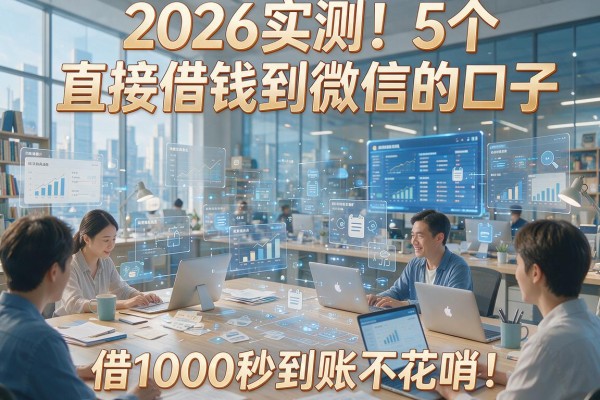 2026实测！5个直接借钱到微信的口子，借1000秒到账不花哨