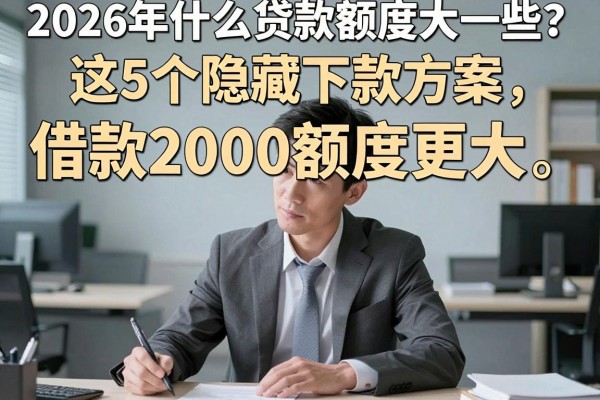2026年什么贷款额度大一些?这5个隐藏下款方案,借款2000额度更大!
