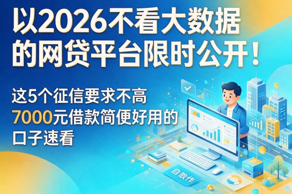 2026不看大数据的网贷平台限时公开！这5个征信要求不高、7000元借款简便好用的口子速看