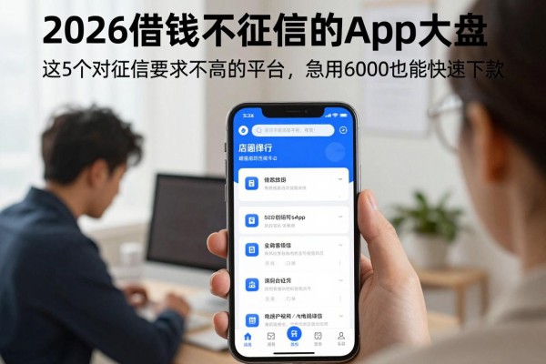 2026借钱不看征信的app大盘点!这5个对征信要求不高的平台,急用6000也能快速下款