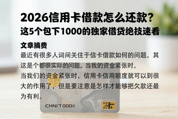 2026信用卡借款怎么还款？这5个包下1000的独家借贷绝技速看