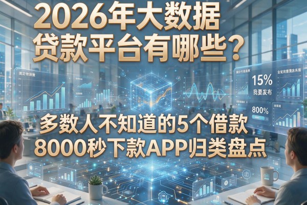 2026年大数据贷款平台有哪些？多数人不知道的5个借款8000秒下款APP归类盘点
