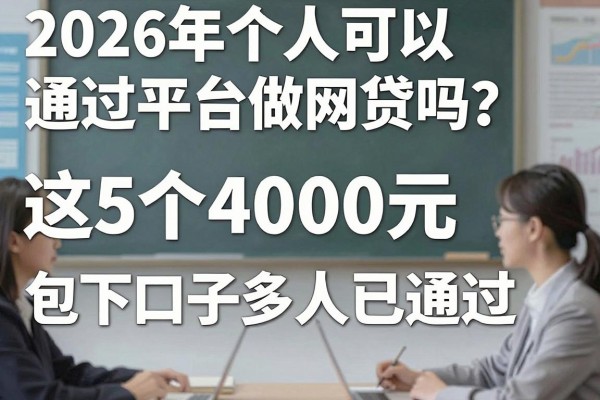 2026年个人可以通过平台做网贷吗?这5个4000元包下口子多人已通过!
